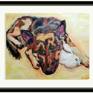 Rebel Rouser: Shepherd.  canvas art